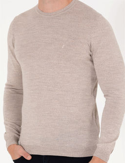 Ta_ Slim Fit Bisiklet Yaka Y_n Kar___ml_ Basic Triko Kazak - Pierre cardin фото 6