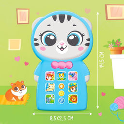 Музыкальный телефончик Любимый котик, звук, свет - Zabiaka фото 4