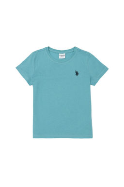 Детская мятная футболка с круглым вырезом Неожиданная скидка в корзине