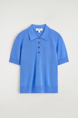 POLO DE MEZCLA DE LANA DE MANGA CORTA