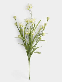 Ветка декоративная, 55 см, бумага/металл, Желтые цветы, Interior spring - Anna lafarg фото 2