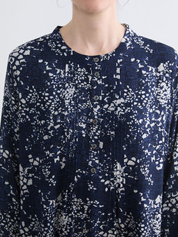 Hakim Yaka Desenli Elbise