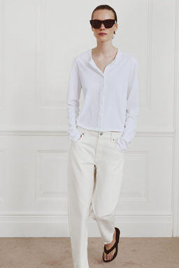 100% COTTON BUTTON-UP T-SHIRT - Zara фото 13