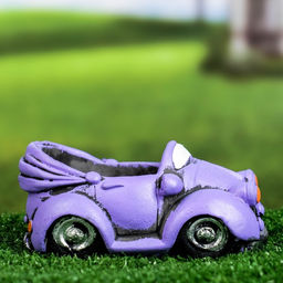 Горшок для цветов «Машинка» керамический, 200 мл, 14×8×7 см, сиреневый