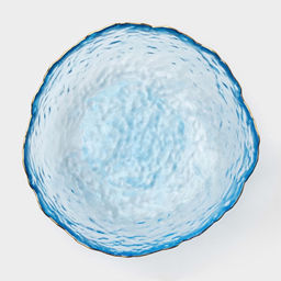 Салатник «Вулкан», 680 мл, 16×16×7.5 см, стекло, голубой