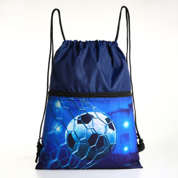 Мешок для обуви, 34*0,1*45, отд на молнии, на стяжке, синий