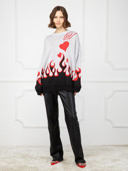 Джемпер женский ZZ-07010 l.blue/black/red - Eleganzza фото 2