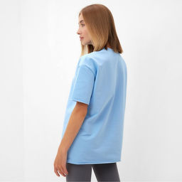 Футболка женская MINAKU OVERSIZE FIT: SPORTY & STYLISH цвет голубой, р-р 42