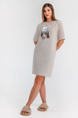 Арт. 4145 Туника женская 44-54(6 шт) Цвет:бежевый