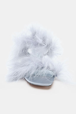 FEATHER HEELED SANDALS - Zara фото 13