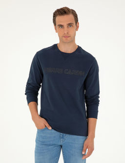 Koyu Lacivert Regular Fit Sweatshirt