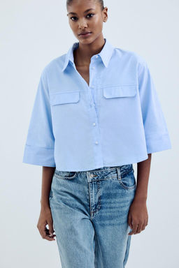 SHORT OXFORD SHIRT - Zara фото 2