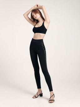 CONTE Леггинсы на флисе с имитацией лампасов LLG 1731 black black