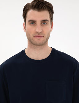 Lacivert Comfort Fit Basic Ti__rt - Pierre cardin фото 2
