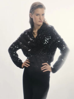 Приталенный кардиган с пайетками из вискозы / Zarina