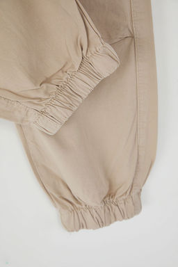 Bej %100 Pamuk Erkek Cocuk Cep Detayl? Lastikli Kordonlu Dokuma Pantolon TKDSS25PL00005 - Trendyolmilla фото 5