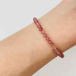 Браслет из Кварца клубничного 18 см +