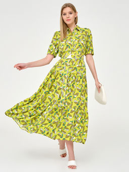 Платье ярусное из вискозы