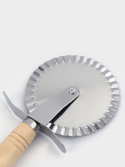 Нож для пиццы и теста Доляна Классик, 18.5 см, коррозионностойкая сталь, ребристый, бежевый  фото 3