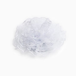 Бант для волос на резинке школьный, белый, 10.5 см, Принцессы