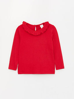 Bisiklet Yaka Uzun Kollu K?z Bebek Ti??rt