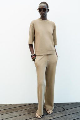 FADED WIDE-LEG TROUSERS - Zara фото 13