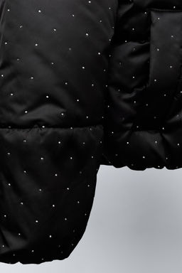 RHINESTONE-DETAIL PUFFER JACKET - Zara фото 6