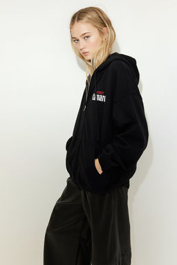 Chaqueta sudadera oversize con motivo estampado - H&m фото 4