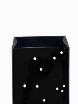 Ваза «Рисунок», h=40.5 см, d=10.5 см, стекло, чёрная