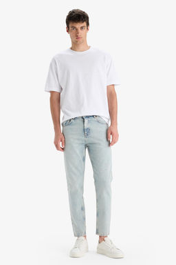 %100 Pamuk Slim Fit Y_ksek bel Dar pa_a Jean Pantolon