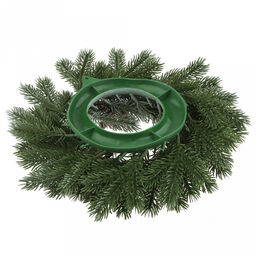 Декоративный венок "Елка с ягодой" д29см, пластик, зеленый патина (Россия)