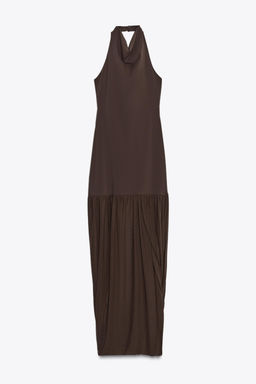 HALTERNECK DRESS WITH MATCHING DETAIL - Zara фото 14