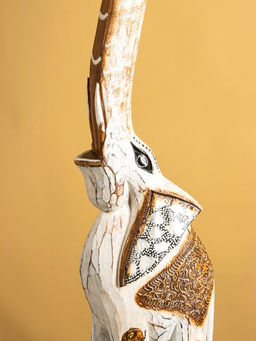 Сувенир «Слон», 28×17×200 см, дерево, белый