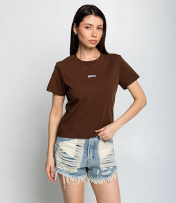 Футболка #КТ230, шоколадный