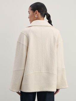 Полупальто-косуха из шерстяной ткани / Zarina  фото 5