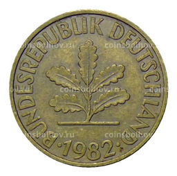 Монета 10 пфеннигов 1982 года F Германия