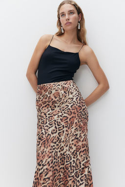 Maxifalda en saten arrugado - H&m фото 3