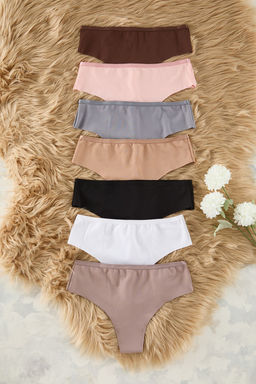 Trendyolmilla Cok Renkli 7li Paket Micro Yuksek Bel Tanga Orme Kulot THMSS25KU00035  фото 5