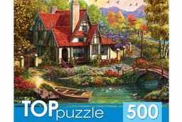 TOPpuzzle 500 элементов "Домик у пруда" (ХТП500-4228)