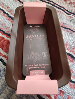 Форма для запекания силикон, 13.5х27х6 см, прямоугольная, шоколад, Daniks, Savory, Y4-4961 (396040)  фото 4