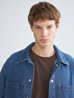 Rahat Kal?p Uzun Kollu Erkek Jean G?mlek