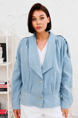 Жакет AURA 2157-164 сетло-голубой деним