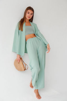 9363 Костюм из кимоно и брюк-палаццо в цвете мята - Martichelli фото 8