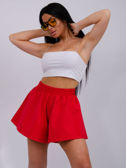 Шорты Лолита, футер с лайкрой - Малина фото 41