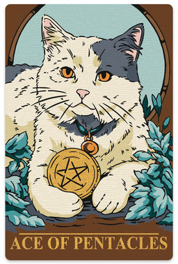 ФРЕЯ PNBM-045 Набор для раскрашивания по номерам (на магните) ( с краской-металлик ) 15 х 10 см Туз пентаклей