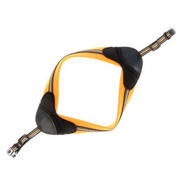 Шлейка супермягкая со светоотражающей прошивкой, обхват 48-54 см, оранжевая - Пижон фото 2