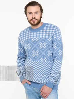 Джемпер мужской 5232-12342. 30869/501 зимнее утро/белый