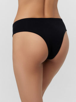 Цена за 2 штуки! Трусы бразилиана женские черные в наборе, 3 шт - Mark formelle фото 4