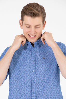 U. S. Polo Assn Мужская синяя рубашка с длинным рукавом - U.s. polo assn фото 2
