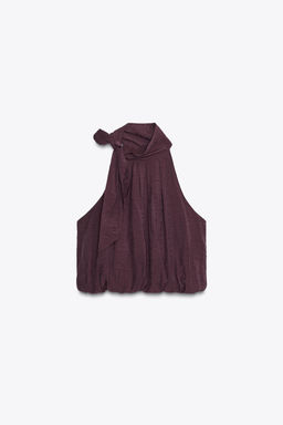 BOW DETAIL PUFF TOP - Zara фото 12